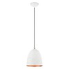 Livex Lighting Arlington 1 - Light Pendant in  White/Brushed Nickel - 4 of 4