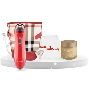 LINSAY Microdermabrasion and Pore Cleaner 5 in 1 Device SPA Bundle with Le preel Organic Day Time Ultra-moisturizing Cream USB Cable Headband & Bag - 1 of 4