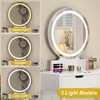 Vanity Desk, Makeup Table with Stool and Drawers, Makeup Vanity Desk with Light, for Living Room, Bedroom, Powder Room, White - 4 of 4
