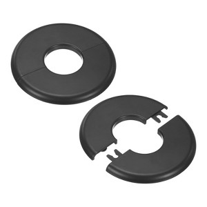 Unique Bargains Wall Split Flange Self-Adhesive Plumbing Cover Plates ABS Faucet Escutcheons 2 Pcs - 1 of 4