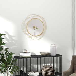 Spassway 26" x 26" Versatile Decorative Mirror Wall Art for Bathroom Living Room Bedroom Entryway Office Home and Office Decor Gold/Black Available - 1 of 4