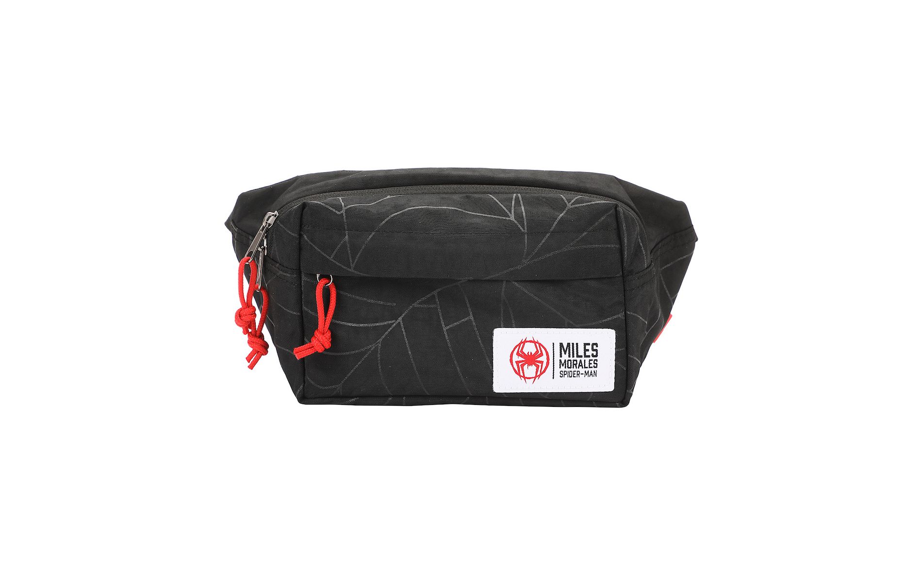 Spider-Man Across The Spider-Verse Miles Morales Logo 11.5” Black Fanny Pack