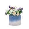 Set of 2 Round Ceramic Planter Pots, Indoor and Outdoor Flower Pots for Home, Patio, Balcony or Garden – The Pop Home - 2 of 4
