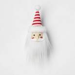 Fabric Santa Wearing Striped Hat Christmas Tree Ornament Red/White  - Wondershop™
