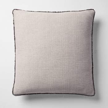 Euro 26''x26'' Textured Chambray Cotton Decorative Throw Pillow - Casaluna™
