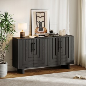 Christopher Knight Home Aston 59'' Modern Buffet Cabinet Sideboard with 4 Doors and Metal Handles - 1 of 4