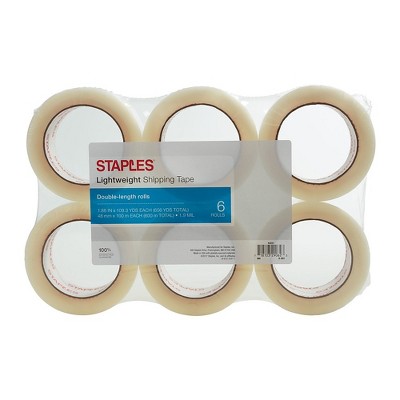 Staples Packing Tape 3" Core Clear 1.88" x 109.4 Yards 6/Pk 815059