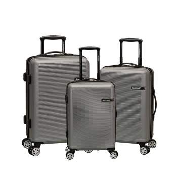 Rockland Pista 3pc Hardside Abs Non-expandable Luggage Set - Champagne ...