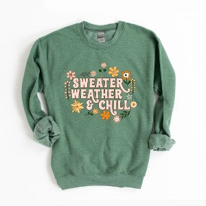 Simply Sage Market Women's Graphic Sweatshirt Sweater Weather and Chill - 1 of 4