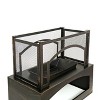 37-Inch Rectangular Metal Outdoor Wood Burning Fireplace,Outdoor Fireplace with Built-in Log Storage and Poker-Brushed Bronze,Log Burner Fire Pit - 4 of 4