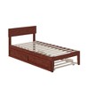 AFI Furnishings Boston Twin Bed with Twin Trundle in Walnut - 4 of 4