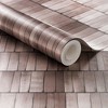Hygge Natural Brown Wood Brick Paste the Wall Wallpaper - 3 of 4