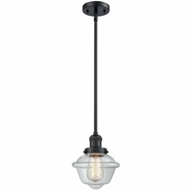 Oxford - 1 Light Stem Hung Mini Pendant In Traditional Style-8 Inches Tall and 7.5 Inches Wide