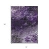 Purple Eggplant And Lavender Abstract Washable Indoor Outdoor Area Rug - 3 of 4