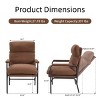 Syemin Accent Chairs Comfy Living Room Chair Upholstered Armchair with Adjustable Backrest Reading Chair Sofa Lounge Chair, Brown, 23.6"*27.36"*35.8" - 3 of 4