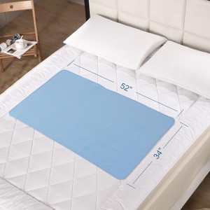 Biloban- Bed Pads for Incontinence Washable, Reusable Waterproof Bed Underpads Chucks Pads with Non-Slip Back, Large 34" × 52" - 1 of 4