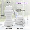 MaseiKar Collapsible Water Bottle Reusable Silicone Water Bottles for Travel Sports Gym Camping Hiking Essentials Doughnut Style 20oz BPA Free - 2 of 4