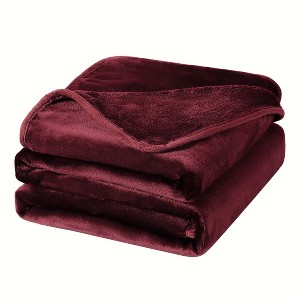 PiccoCasa 330 GMS Microfiber Polyester Luxury Flannel Fleece Soft Bed Blankets - 1 of 4