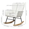 Teddy Fabric Upholstered Rocking Chair for Living Room - 3 of 4