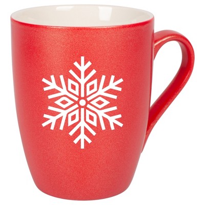 Elanze Designs N/A Crimson Red 10 ounce New Bone China Coffee Cup Mug