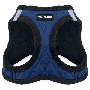 Voyager Step-In Plush Dog Harness for Small and Medium Dogs, Faux Plush, Royal Blue, L - 1 of 3