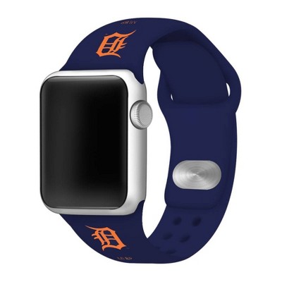 MLB Detroit Tigers Apple Watch Compatible Silicone Band 42mm - Blue