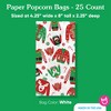 Big Dot of Happiness Ugly Sweater Popcorn Bags, Christmas Favor Treats, Funny Holiday Decor, Free-Standing Individual White Paper Bags - 25 Count - 4 of 4