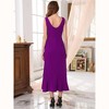 INSPIRE CHIC Women's Cocktail Sleeveless Elegant Ruffles Split Hem Evening Party Dresses - 4 of 4