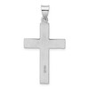 Black Bow Jewelry Rhodium Plated Sterling Silver Undulated Cross Pendant, 20 x 38mm - 3 of 4