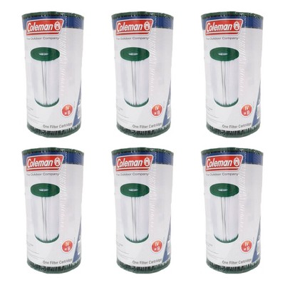 Coleman 90358 Swimming Pool Filter Pump Replacement Cartridge Type IV and Type B for 2,100 and 2,500 Gallon per Hour Filter Pumps (6 Pack)