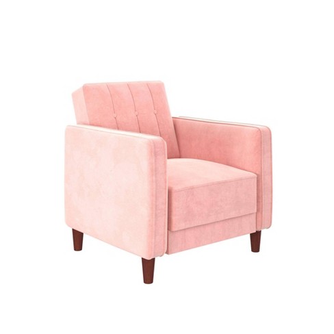 Isabella Tufted Accent Chair Pink Room Joy