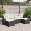 vidaXL Garden Sofa Set Black PE rattan, powder-coated steel, polyester - 2 of 4