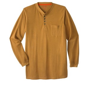 Boulder Creek by KingSize Men's Big & Tall Tall Thermal Pocket Longer-Length Henley - 1 of 4