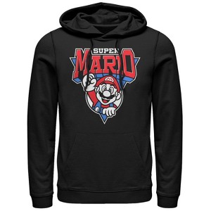 Men's Nintendo Team Super Mario Emblem Pull Over Hoodie - 1 of 3