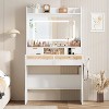 3-Tier Toy Storage Cabinet and Bookcase with Cubby Organizer, Modern Kids Shelf for Playroom - 3 of 4