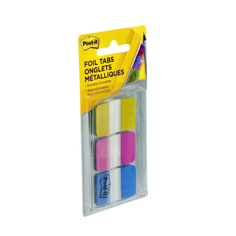 Post-it 36ct Foil Tabs - Iridescent Colors, 3 of 14