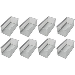 YBM Home 11" L x 5.5" W x 5" H Wire Mesh Magnetic Storage Basket, Pack of 8 - 1 of 4