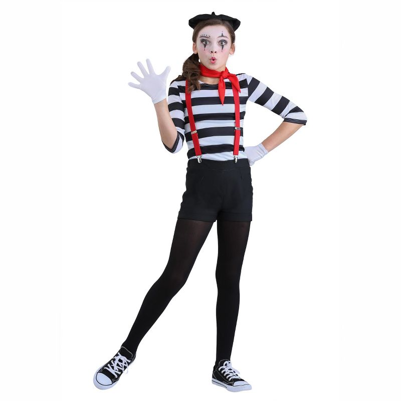 HalloweenCostumes.com Mime Costume for Girls, 2 of 3