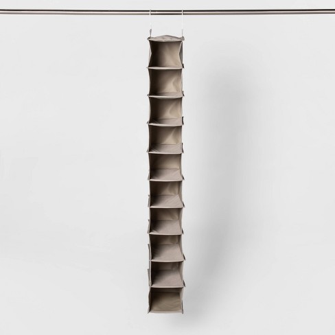 10 Shelf Hanging Shoe Storage Organizer Gray - Room Essentials™ : Target
