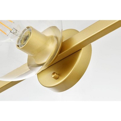 Chrome and Clear Glass 3-Light Dimmable Bath Sconce