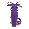 Allegra K Women's Open Toe Lace Up Strap High Block Heel Ankle Sandals - 3 of 4