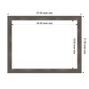 Amanti Art Pinstripe Lead Gray Framed Magnetic Dry Erase Board - 4 of 4