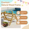 Karl Home Kids Wood Rectangle Outdoor Picnic Table and Bench with Umbrella - 3 of 4