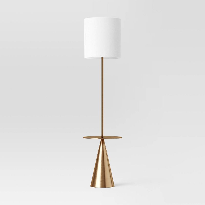 Modern Floor Lamp with Table Brass - Threshold™, 1 of 10