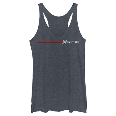 Women's Nsync Retro Band Stripe Racerback Tank Top : Target