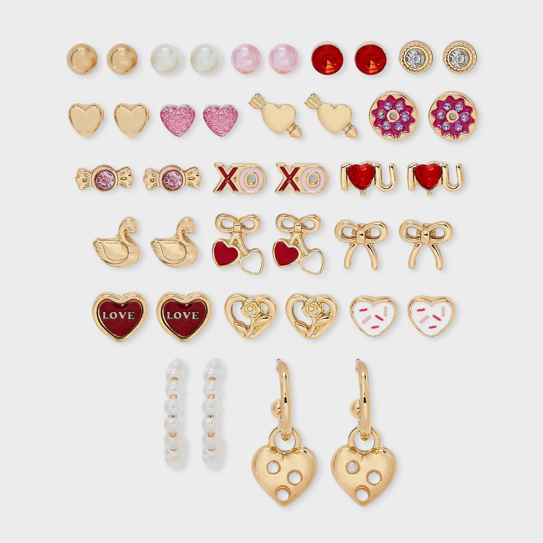 Girls' 20pk Valentine's Day Earring Set - Cat & Jack™