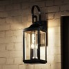 Urban Ambiance Luxury Transitional Outdoor Wall Sconce 21.75''H x 7''W,  Midnight Black Finish,  Calderdale Collection, UHP1403 - 2 of 4