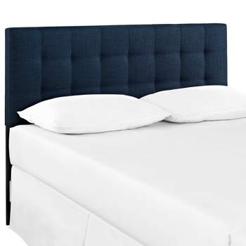 Full Lily Upholstered Fabric Headboard Navy - Modway