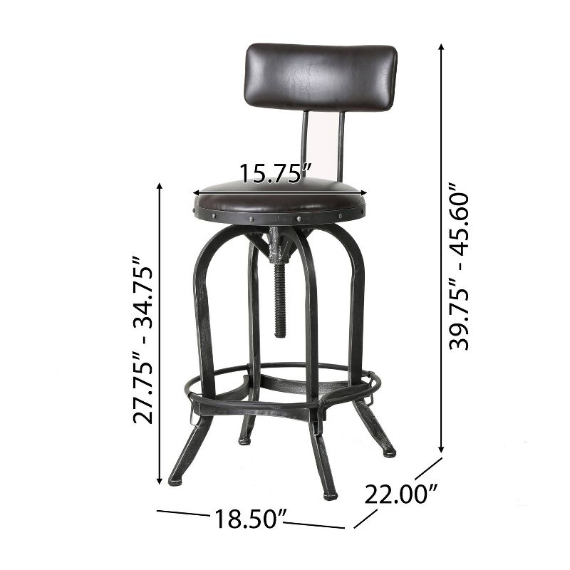 Stirling Adjustable Barstool - Christopher Knight Home, 6 of 9