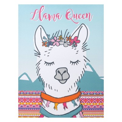 Trend Lab Unframed Wall Canvas Llama Queen